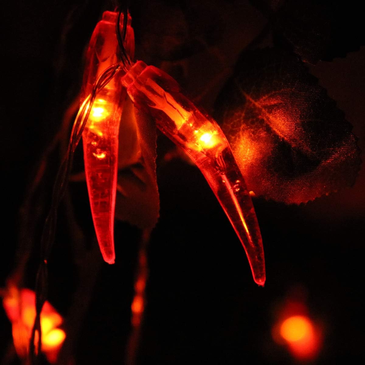 Dreamworth Guirnalda de luces de chile rojo, 10 pies, 20 luces LED de chile, funciona con pilas, luces de hadas Contol para bodas, Año Nuevo chino,