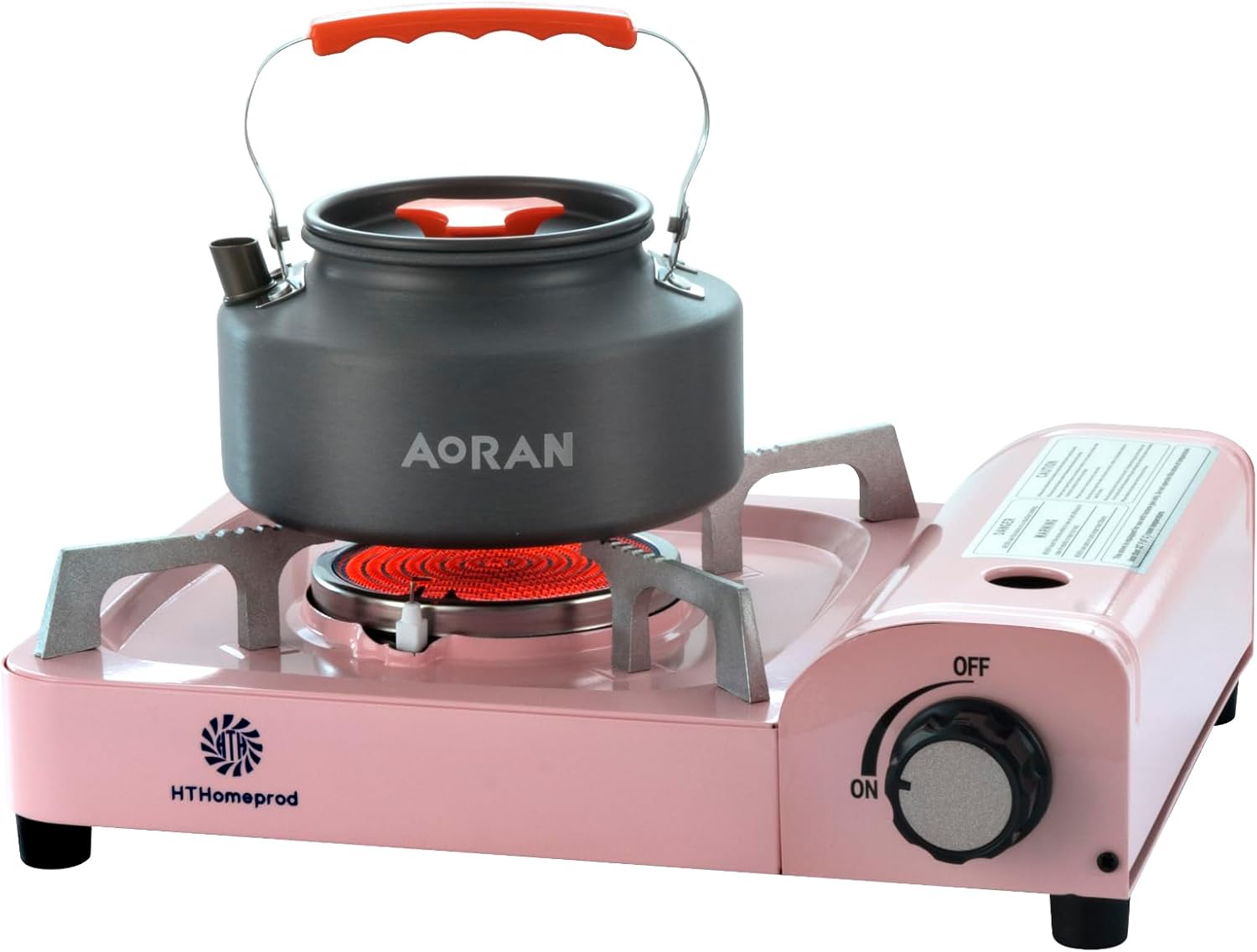 Estufa de butano portátil a prueba de viento quemador infrarrojo cocina al aire libre senderismo picnic estufas de camping compactas color rosa con