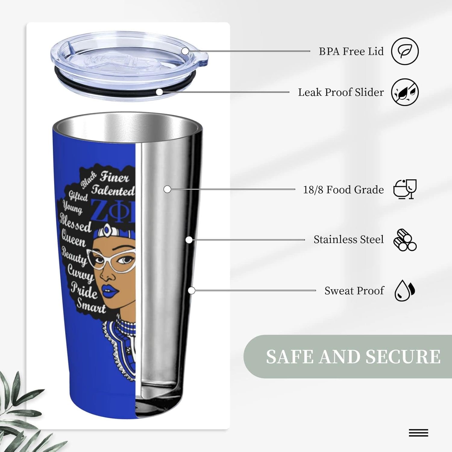 Tazas de café de 20 onzas, regalos de parafernalia de la hermandad para mujeres, vasos reutilizables, de acero inoxidable, para campamento, viajes,