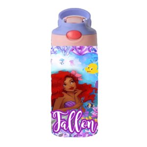 Customized Mermaid Sippy Cup Black Girl Magic Bottle with Handles Leak Proof  BPA Free Personalized Cup Add Name Customized Mermaid Sippy Cup Black Girl Magic Bottle with Handles Leak Proof  BPA Free Personalized Cup Add Name