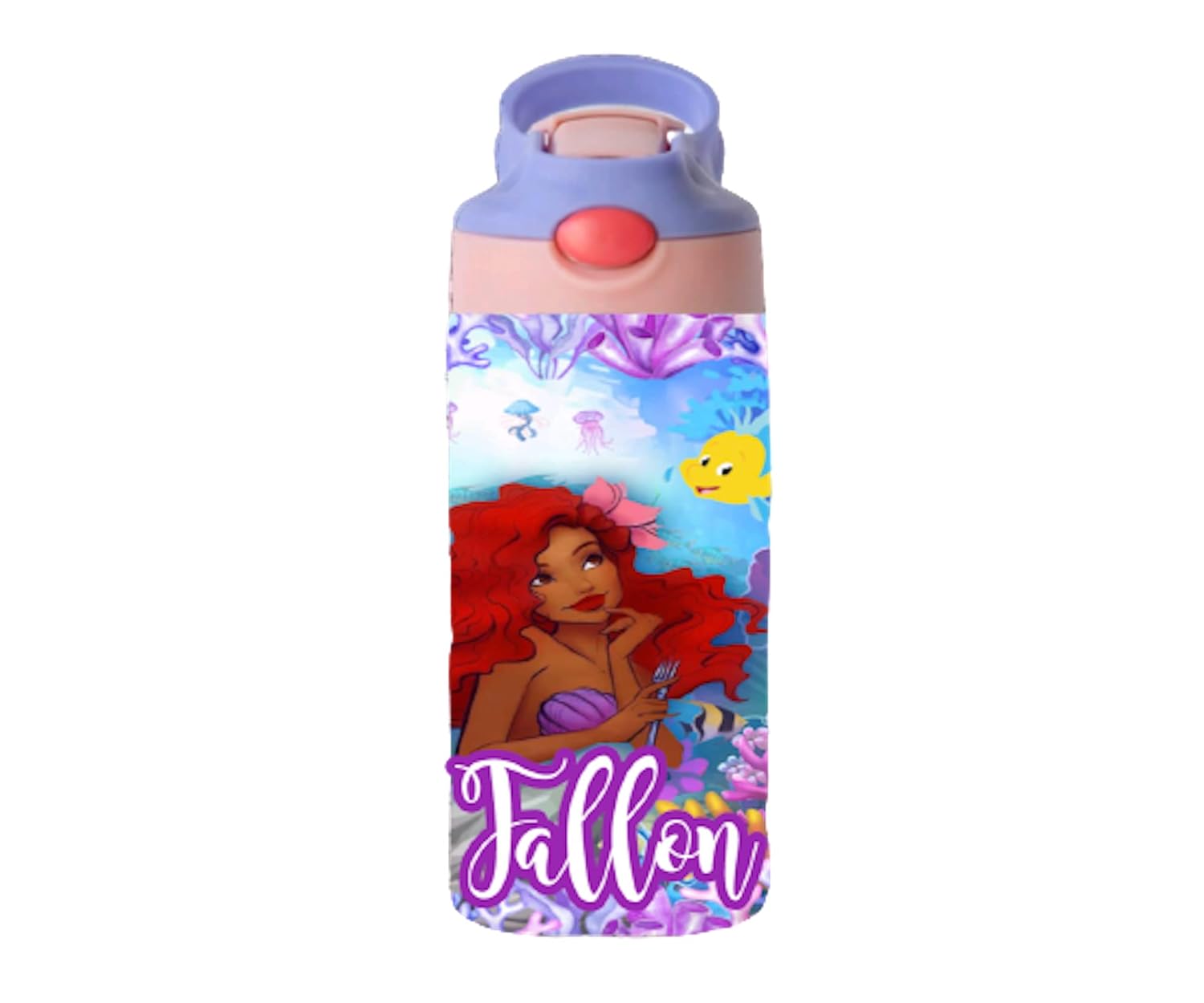 Customized Mermaid Sippy Cup Black Girl Magic Bottle with Handles Leak Proof  BPA Free Personalized Cup Add Name