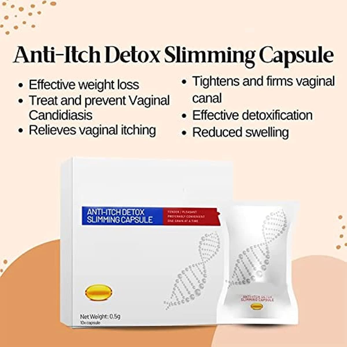Soothe&Slim – Cápsula adelgazante antipicazón, desintoxicación instantánea antipicazón, producto adelgazante, elimina olores, reparación adelgazante