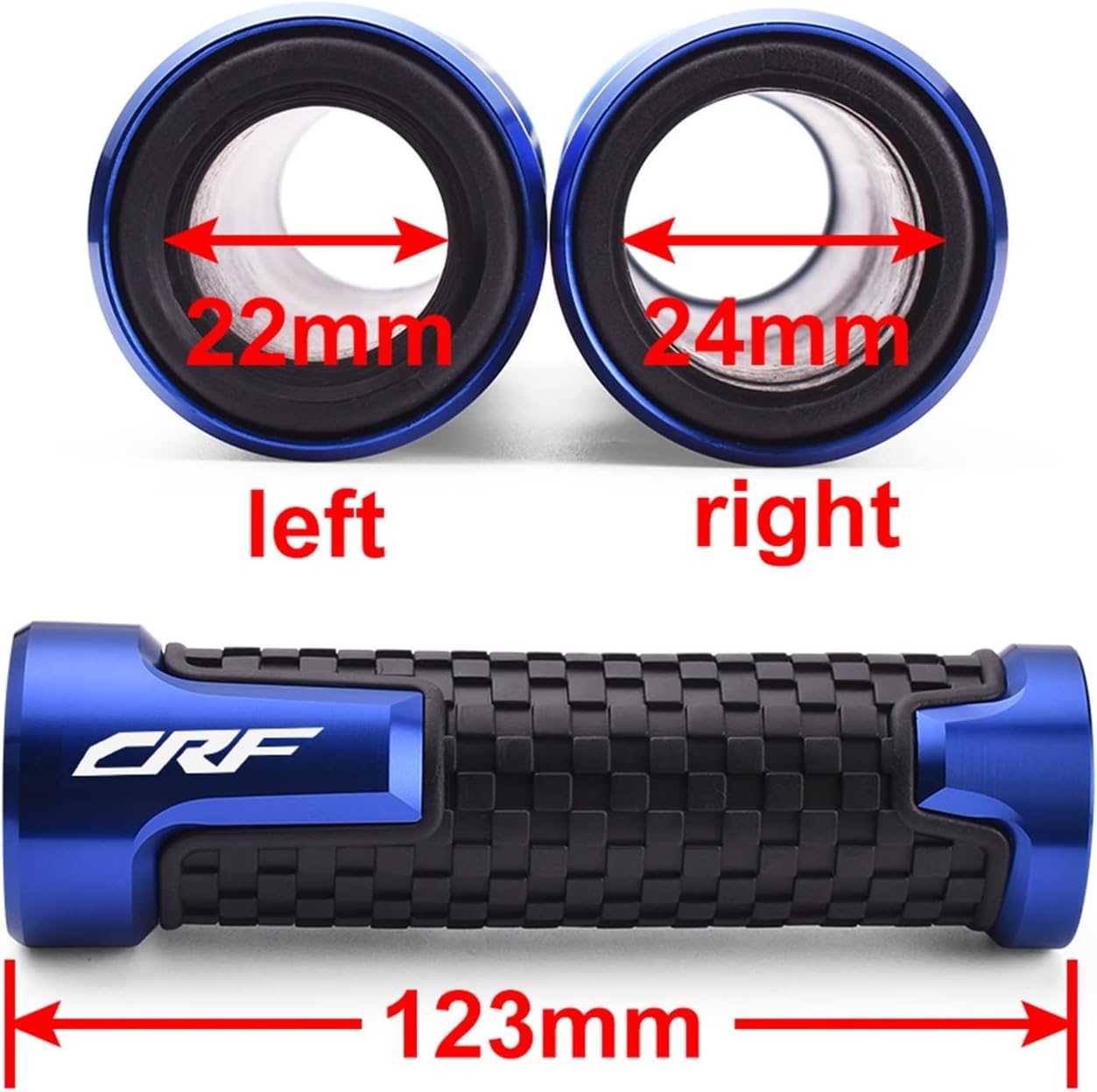 Empuñaduras para manillar de motocicleta, agarres de manillar de motocicleta, agarre de goma de aluminio CNC para Honda CRF250R CRF450R CRF 250 450