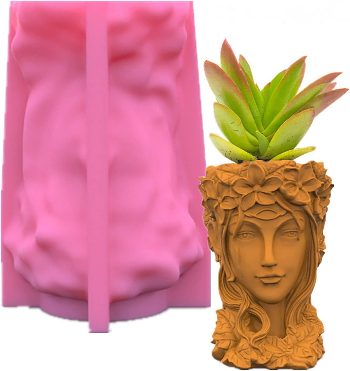 Molde de maceta para cemento, silicio, bricolaje, moldes para jarrones, plantas de hormigón, hechas a mano, herramienta de decoración del hogar,