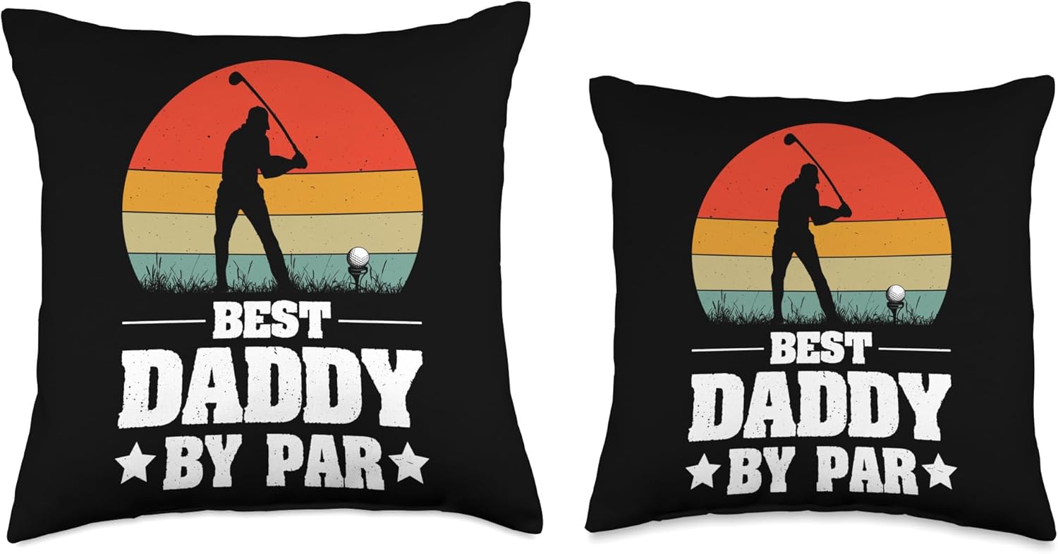 Father’s Day 2023 Best Daddy By Par For Golfer Dad Best Daddy by Par for Dads Who Love Golf-Father’s Day 2023 Throw Pillow, 16×16, Multicolor