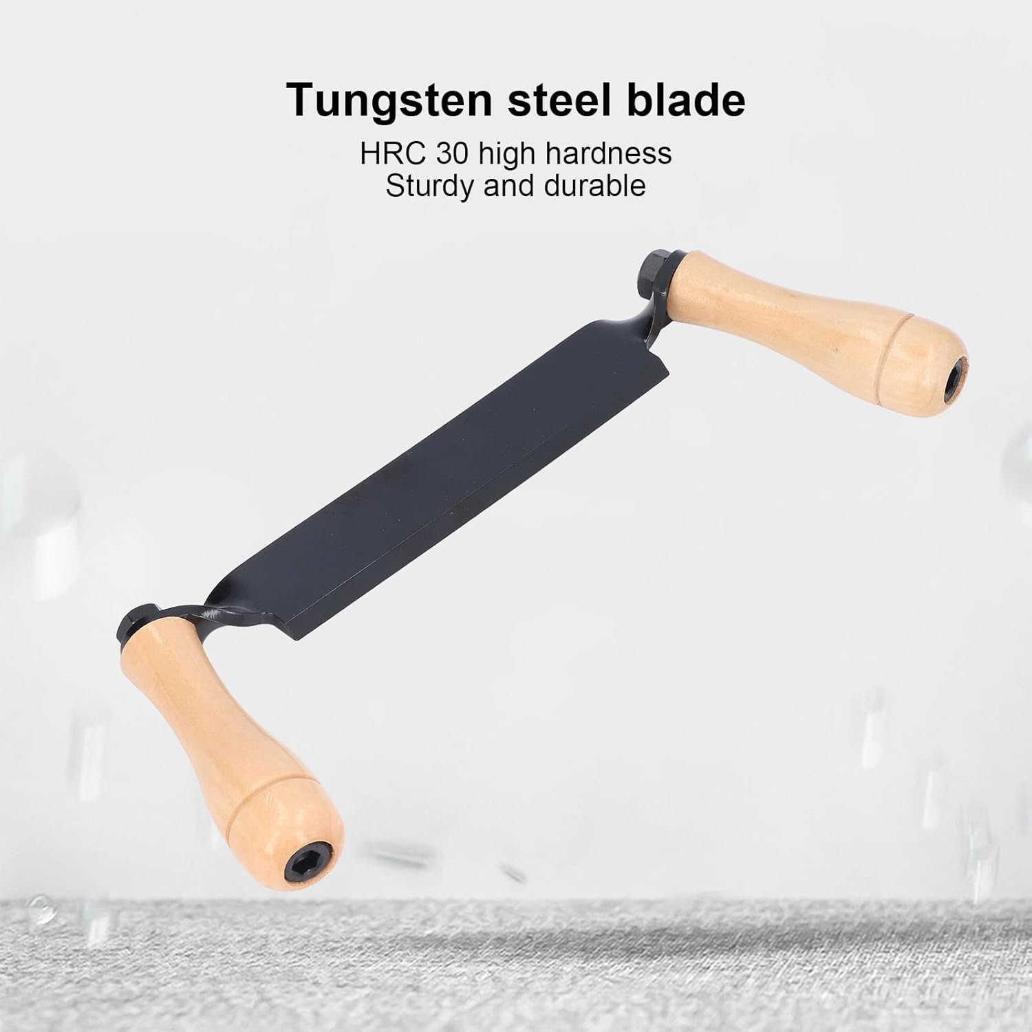 Fdit HRC 30 Cuchillo curvo de acero de tungsteno duradero, herramienta de afeitado curvada, herramienta de descortezado para carpintería, cuchillo