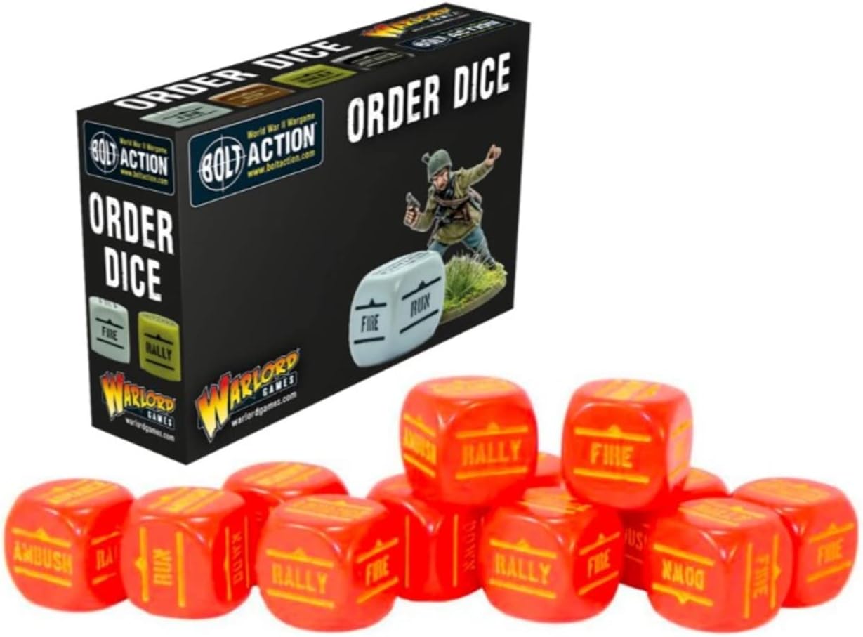 Dados rojos para Bolt Action de Warlord Games