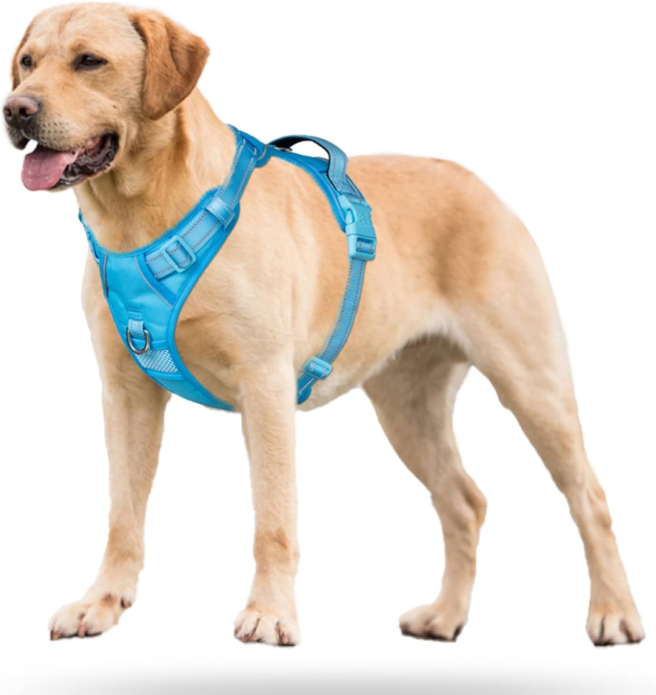 PoyPet Arnés para perro sin tirones, chaleco reflectante sin estrangulamiento, arnés ajustable para mascotas con mango acolchado de fácil control