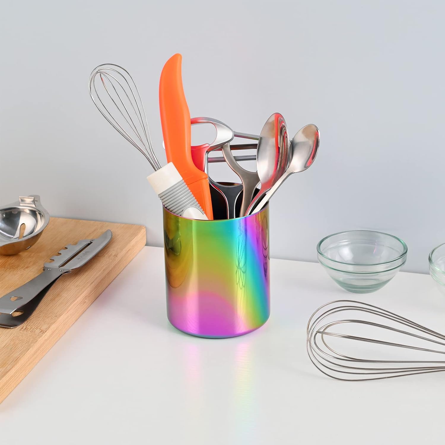 Portavasos de acero inoxidable para lápices, organizador de escritorio, estilo nórdico, escritorio para bolígrafo, taza simple, organizador de