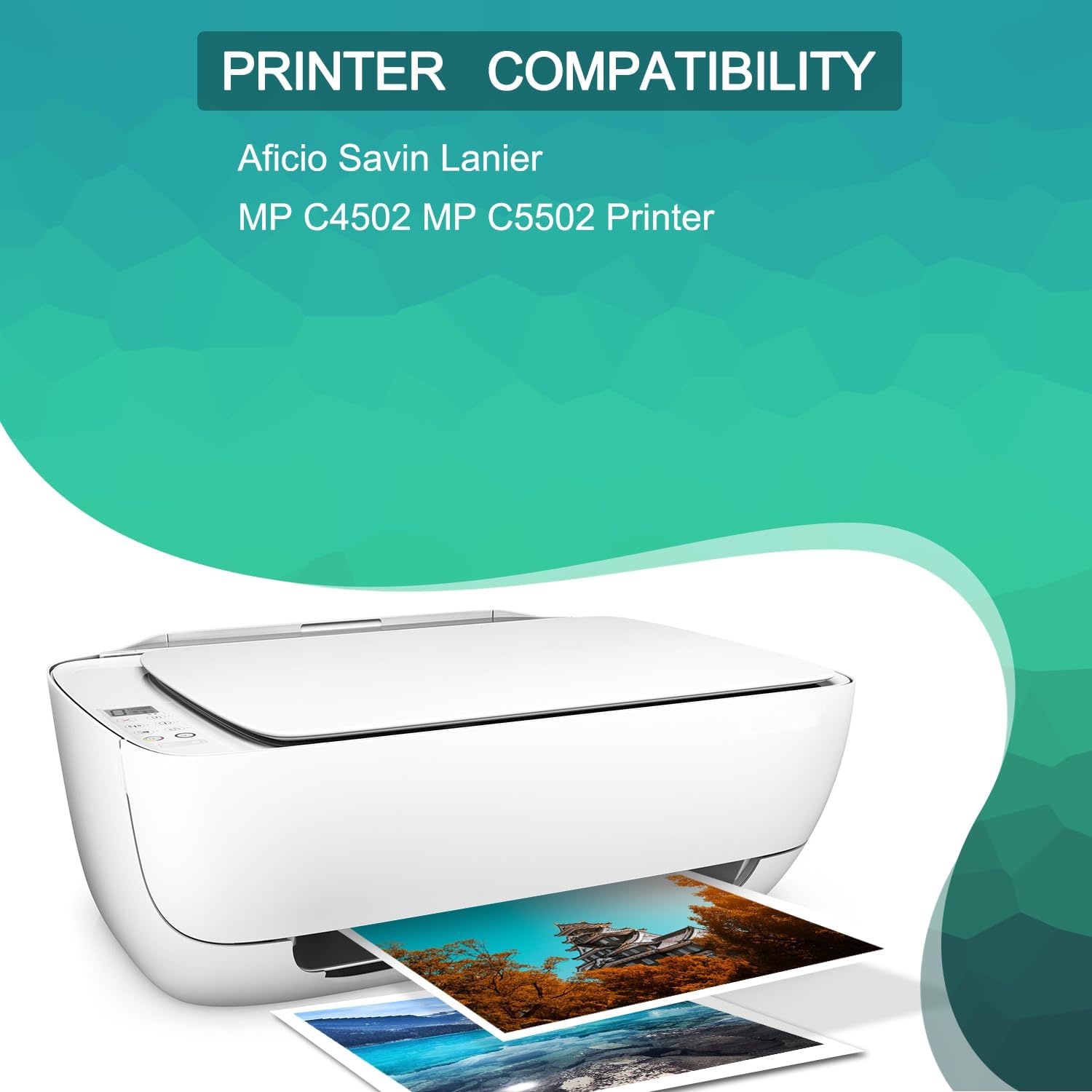 GREENBOX Compatible MP C5502 High Yield Toner Cartridge Replacement for Aficio Savin Lanier MP C4502 MP C5502 Printer for 841679 841680 841681