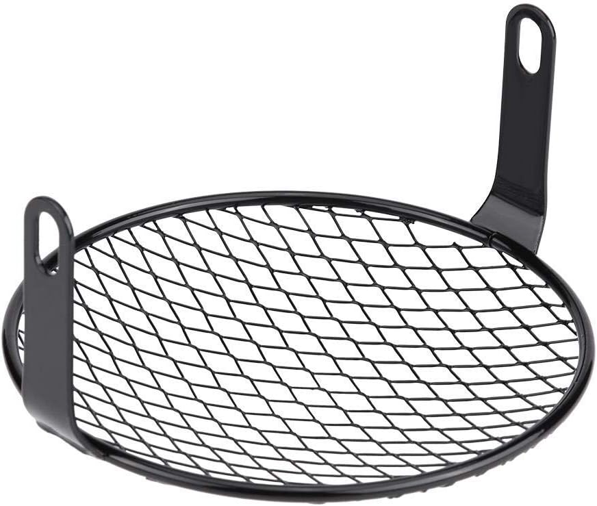 Cubierta universal para parrilla de faros delanteros de motocicleta de 6.5 pulgadas para Cruiser Chopper Cafe Racer (#)