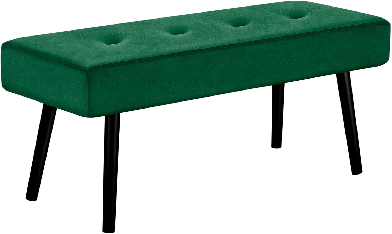 Banco de entrada  Banco verde para dormitorio, moderno extremo otomano de cama, bancos acolchados de terciopelo para sala de estar, vestíbulo,