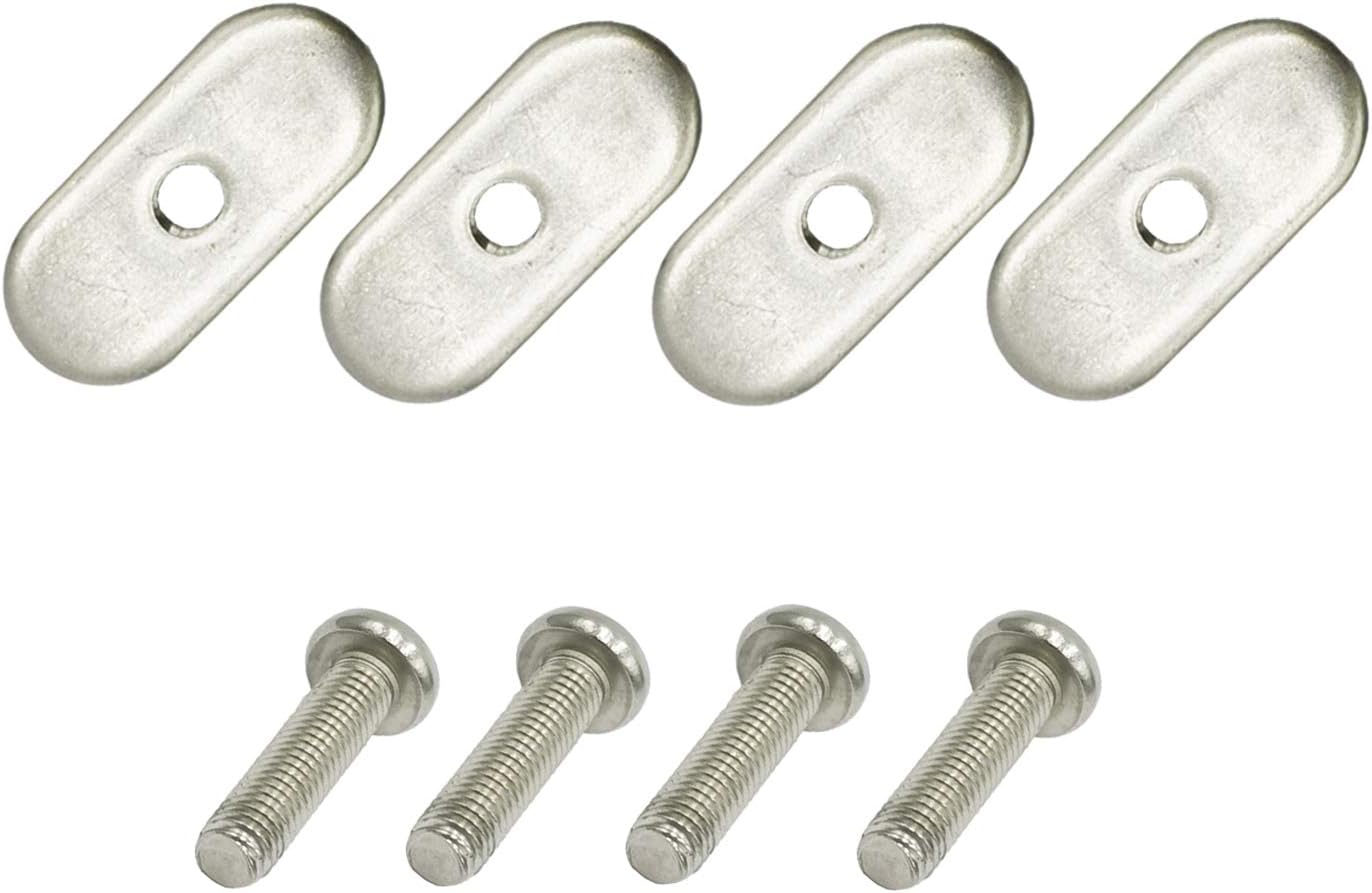M6x20 Barco Rail Track Mount Rail Accesorios de montaje de acero inoxidable para Kayak Canoa 4 unidades
