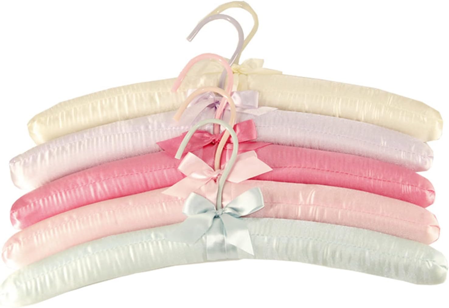 Fazanwey Perchas acolchadas para ropa, perchas de satén, perchas acolchadas para mujer, suéteres (5 unidades)