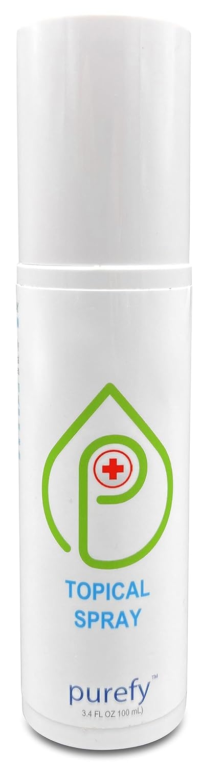 Spray tópico (3.4 onzas) calmante para la cara y el cuerpo, tecnología Purefypro Dermal HOCL, soporte natural para el cuidado de la piel,