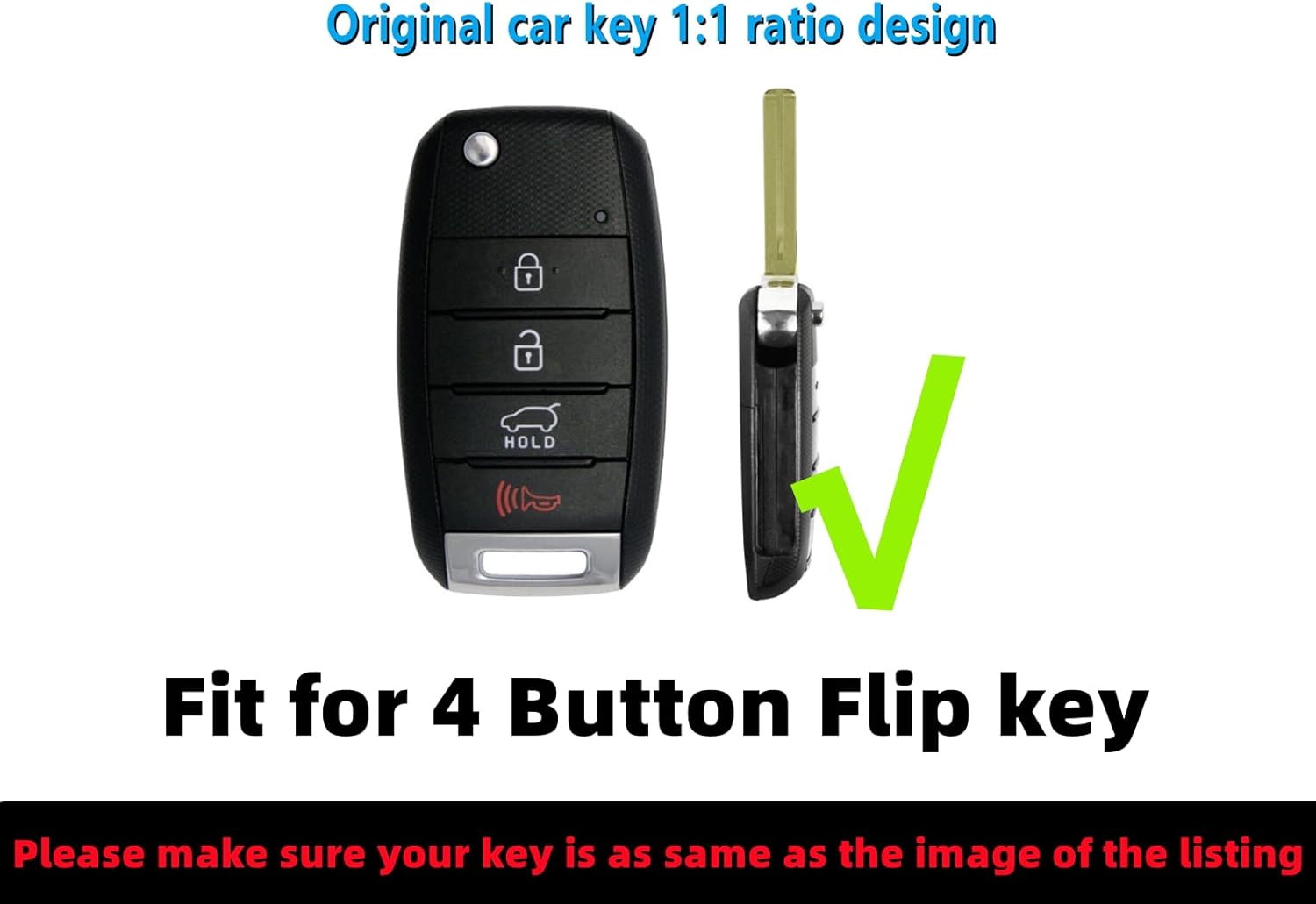 REPROTECTING Funda para llavero de TPU compatible con Hyundai Accent Elantra Genesis Sonata Kia Forte Forte5 Optima Rio Rondo Sorento Sedona Soul