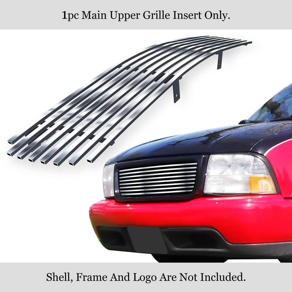 APS Rejilla cromada de acero inoxidable prémium compatible con GMC Jimmy y Sonoma 1998-2003 Main Upper N19-A64058G
