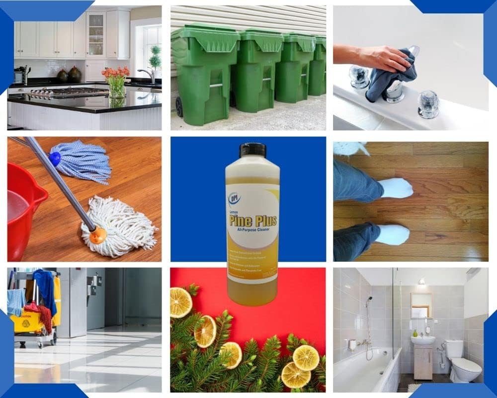 DPI Lemon Pine Plus Limpiador multiusos, desengrasante de 32 onzas líquidas cada uno (paquete de 2)