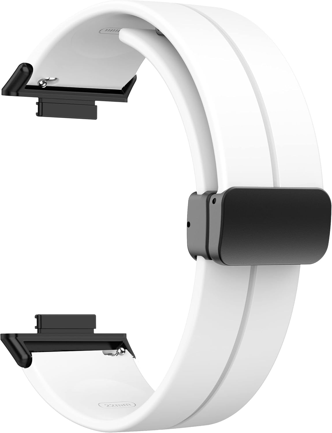 Correa magnética de silicona compatible con Huawei Watch Fit 2 Smartwatch con hebilla plegable magnética, correa de reloj deportiva de repuesto