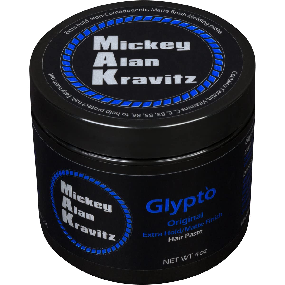 Glypto Blue (el original) Concentrado Extra Hold Sculpting Hair Paste, acabado mate, base de agua, no comedogénico, no obstruye los poros