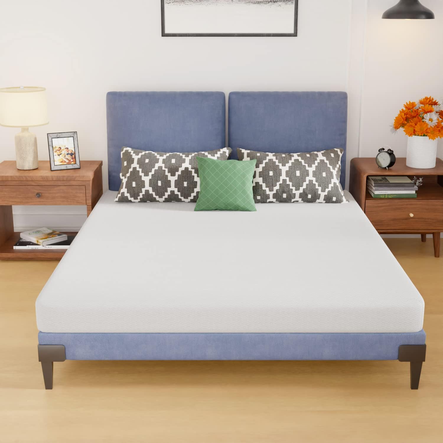 Colchón de espuma viscoelástica de 5 pulgadas, colchón de firmeza media, certificado CertiPUR-US, cama en una caja, alivio de presión, tamaño Queen,