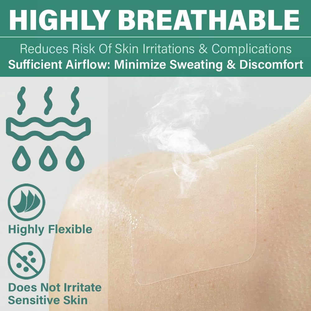 Everlit Care – Aderezo de película transparente, parche adhesivo impermeable grande, marco de ventana para ducha posquirúrgica, escudo intravenoso,