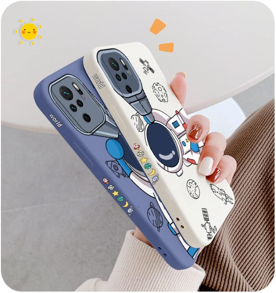 Funda para telescopio astronauta para Xiaomi Note 10 10S 9T 9 8 7 Pro Max para Redmi 10 9 9A 9T K40 K30 K20 Pro Funda de teléfono ultrafina, gris