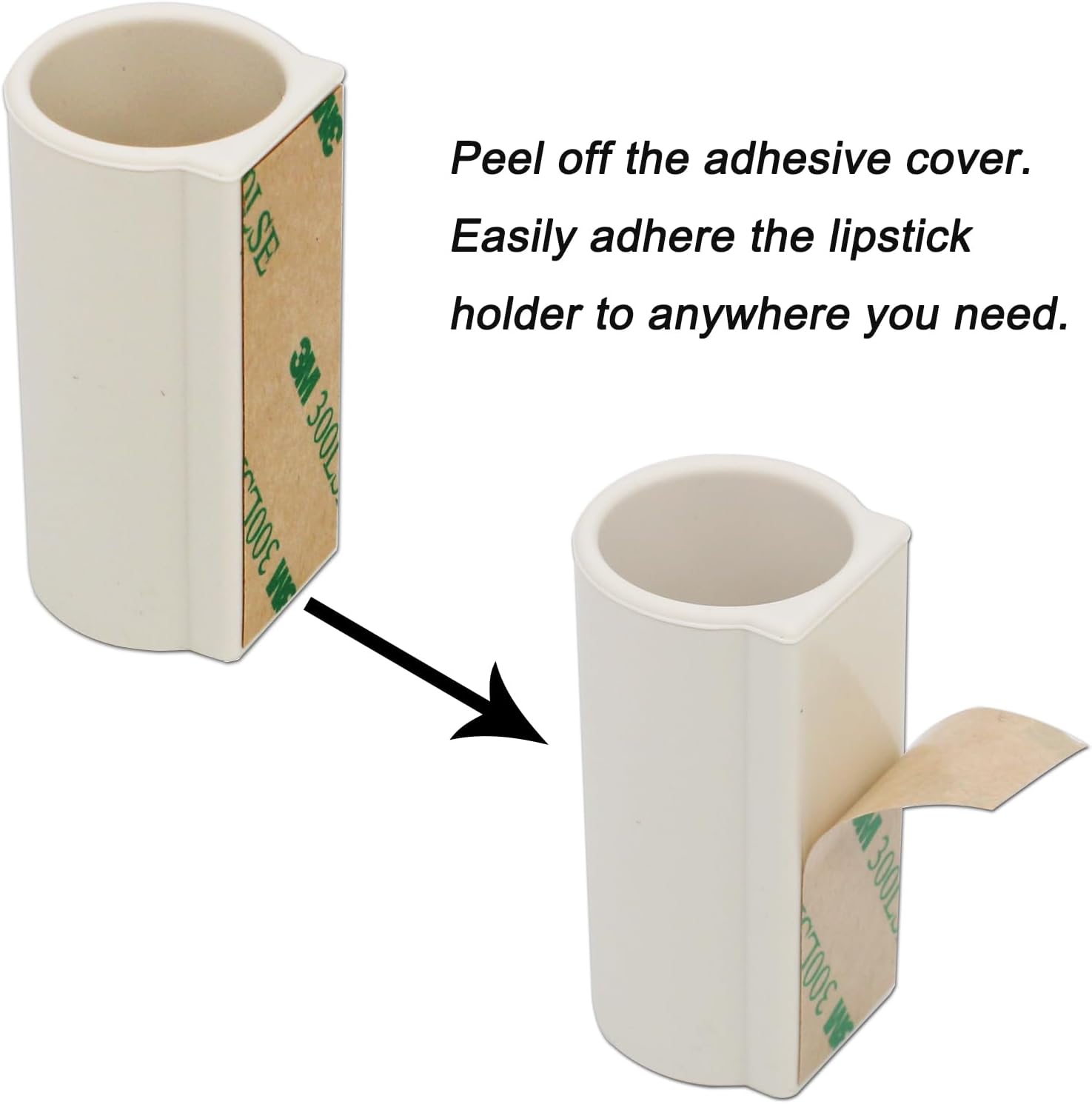 3 soportes para lápiz labial de silicona para automóvil, accesorios de automóvil para mujeres, organizador interior de automóvil (beige)