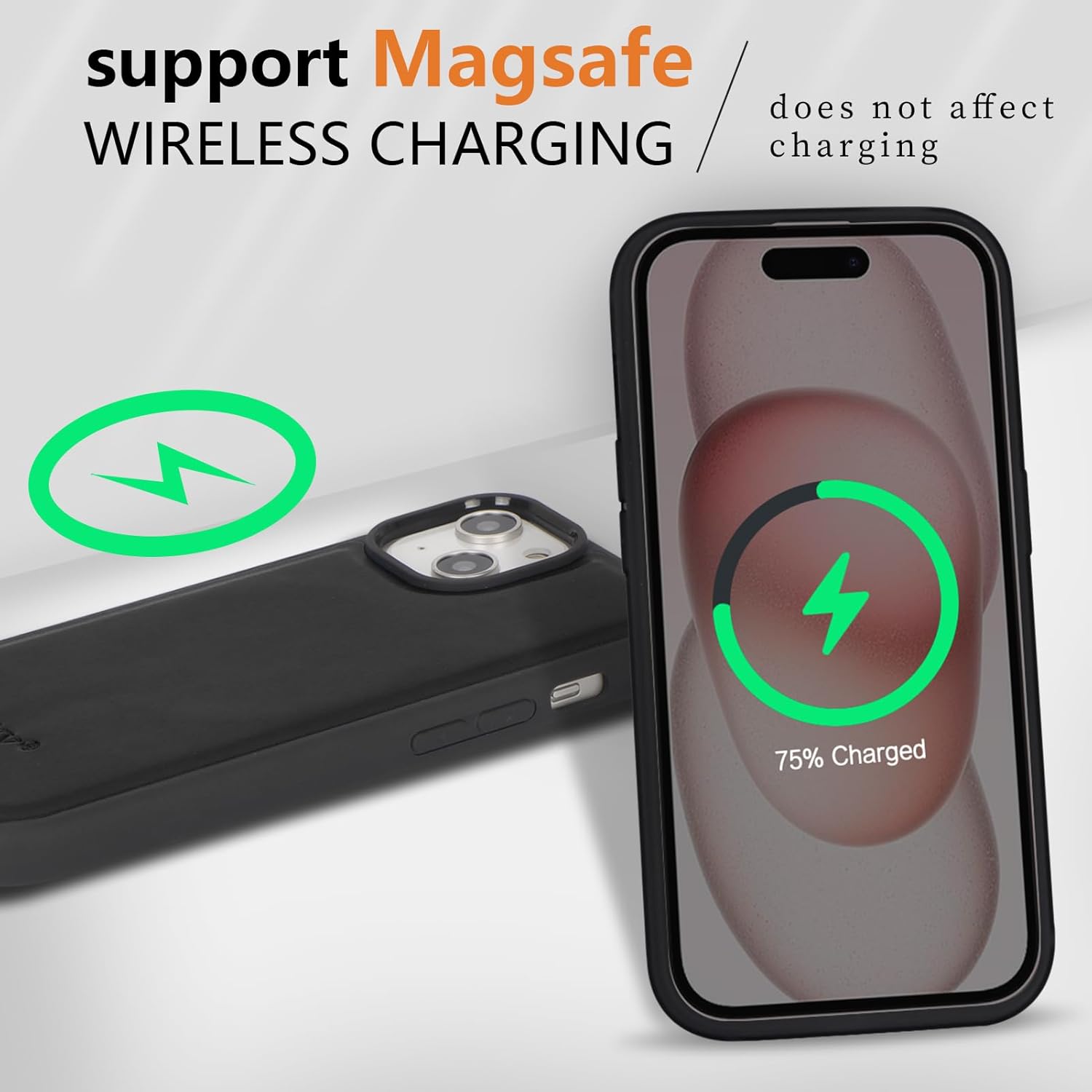 FYY Funda compatible con iPhone 15 6.1, compatible con carga Magsafe Funda magnética desmontable 2 en 1 con tarjetero y funda protectora para iPhone