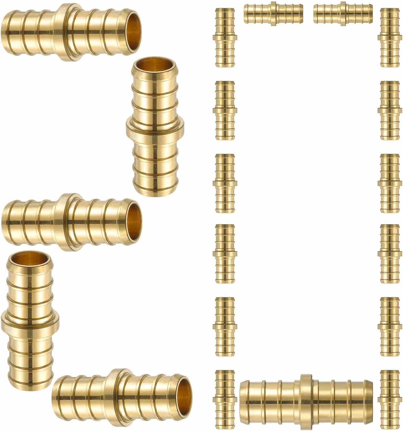 Lidertik PEX Fittings – Conector de acoplamiento recto de 12 pulgada, PEX F1807 de 12 pulgada a 12 pulgada PEX F1807 de latón