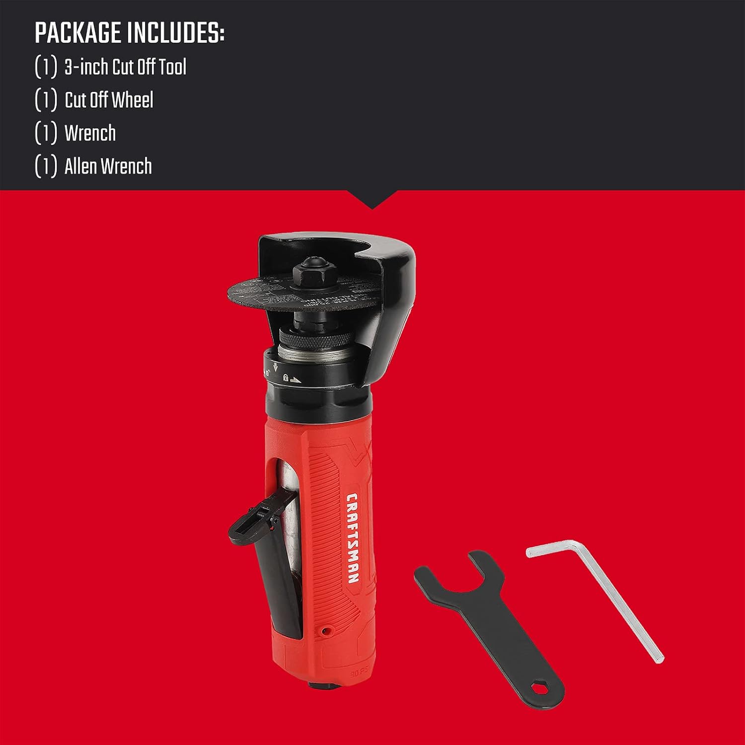 Craftsman CMXPTSG1013NB Herramienta de corte de aire de 3 pulgadas, color rojo