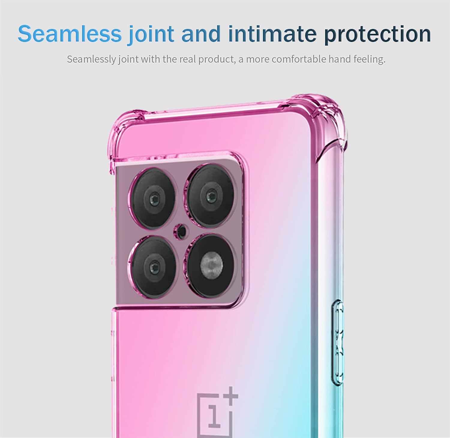 OEURVQO Funda transparente para OnePlus 10 Pro, transparente, colorida, delgada, suave, TPU a prueba de golpes, antiarañazos, funda protectora para