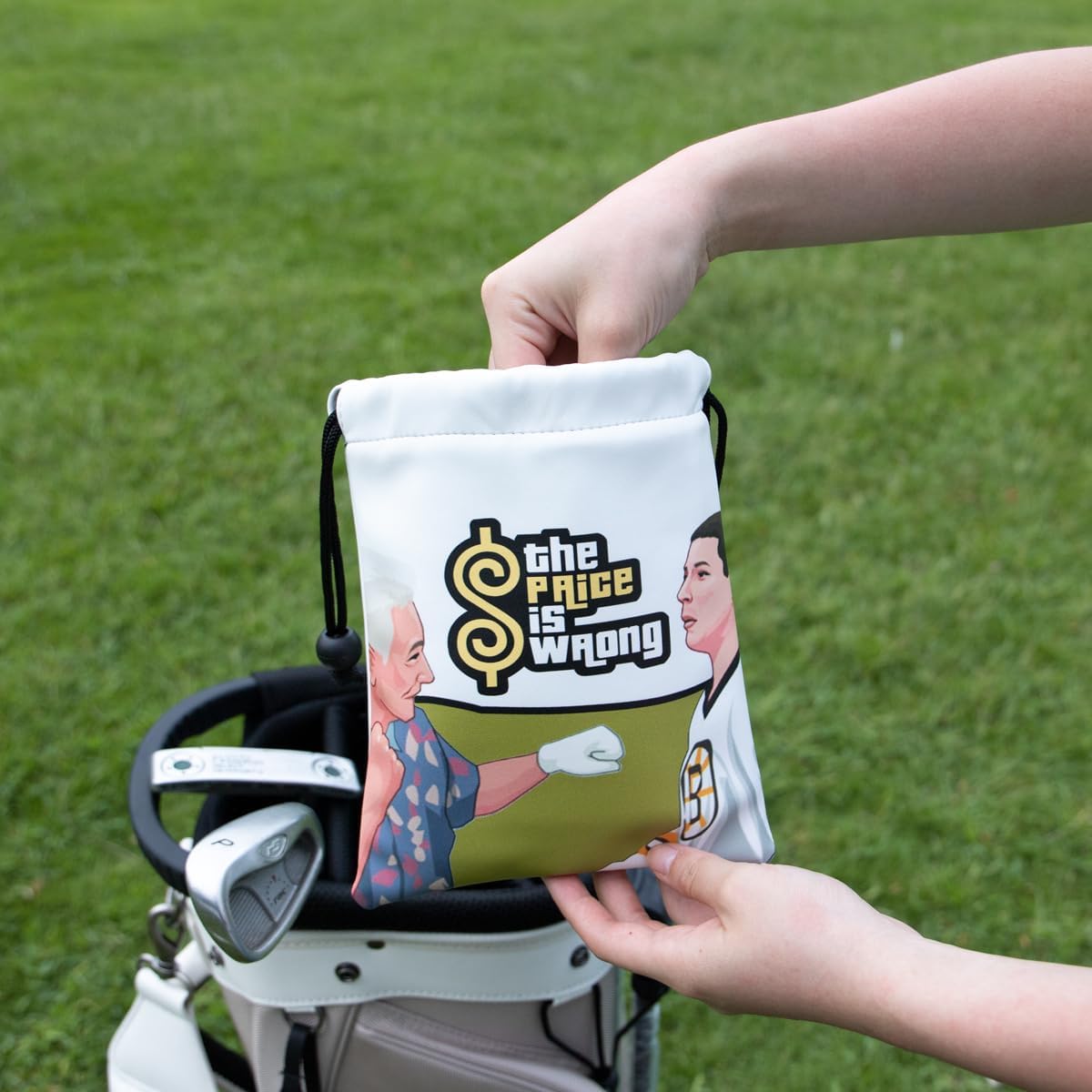 Bolsa de golf para objetos de valor, bolsa de cuero para camiseta de golf con cierre de cordón, bolsa portátil para pelotas de golf, accesorios de