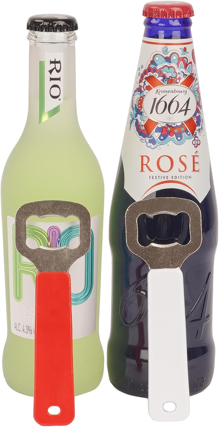 6 abridores de botellas de cerveza, abrebotellas simples de acero inoxidable para cocina, bar y restaurante, herramientas de fiesta de boda
