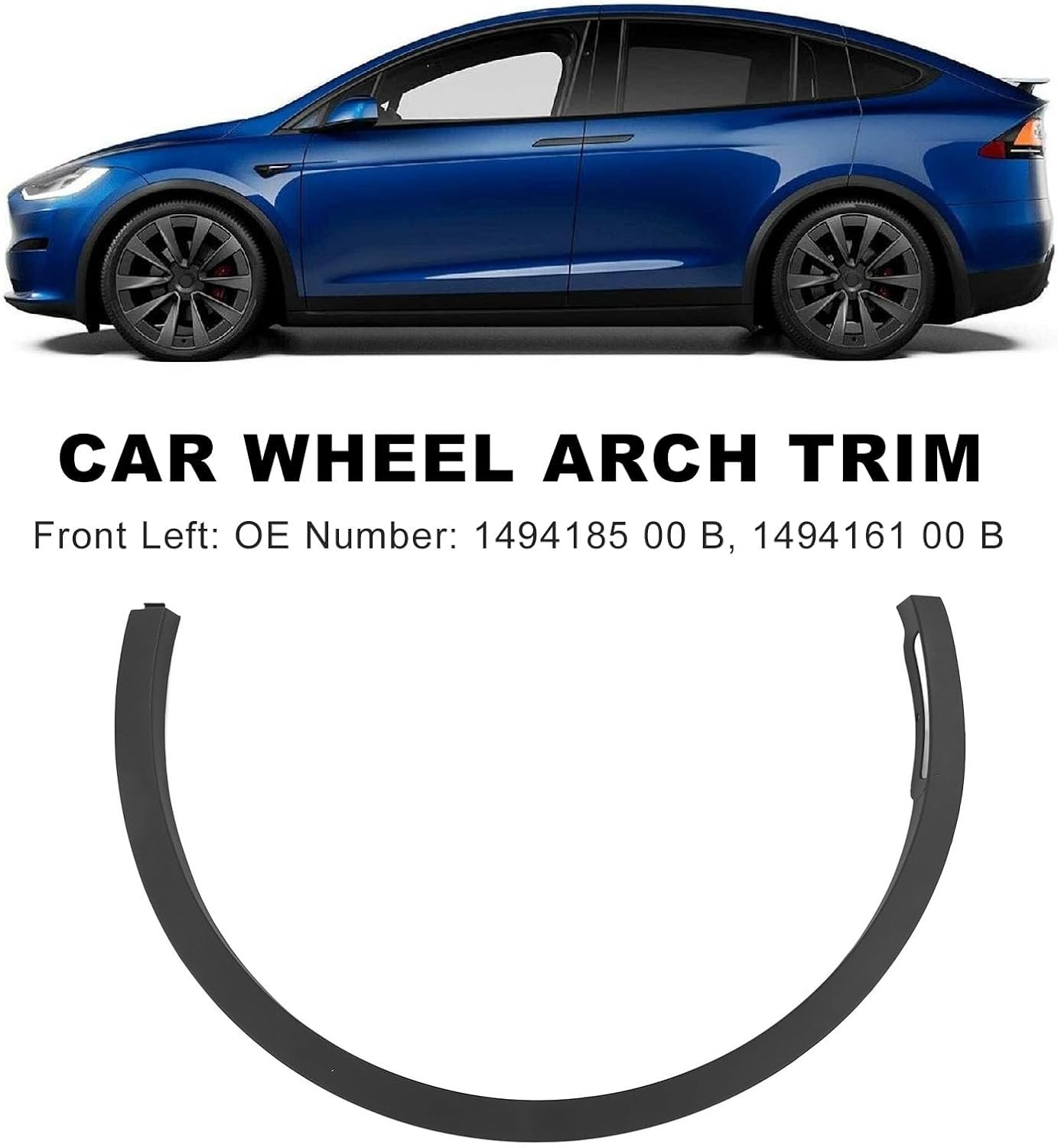 Guardabarros para Tesla Modelo Y, moldura de arco de rueda de guardabarros trasero del lado del pasajero, moldura de rueda lateral del automóvil,