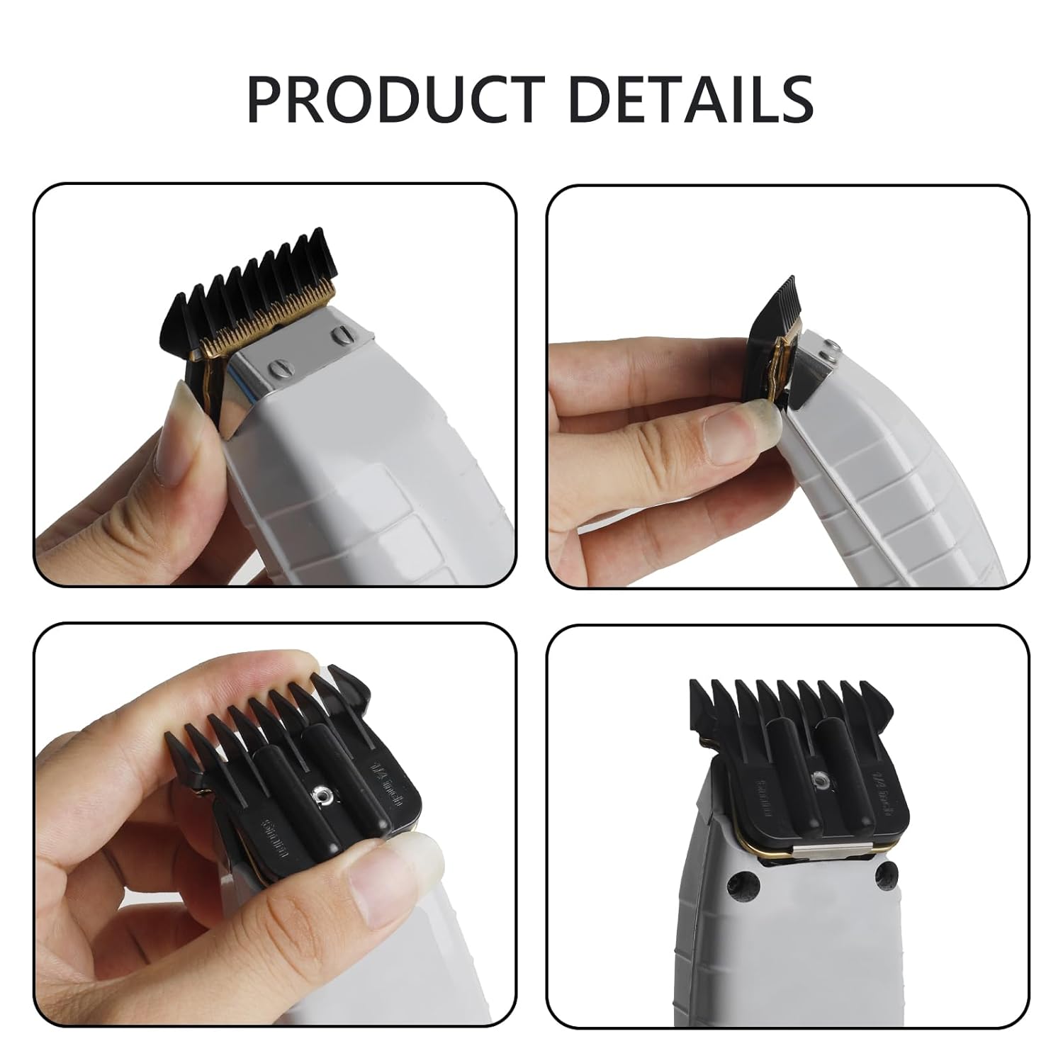 Paquete de 8 protectores de cortaúñas para Wahl Detailer y Andis T Outliner y BaByliss PRO, juego de protectores universales de cortapelos de 132 a
