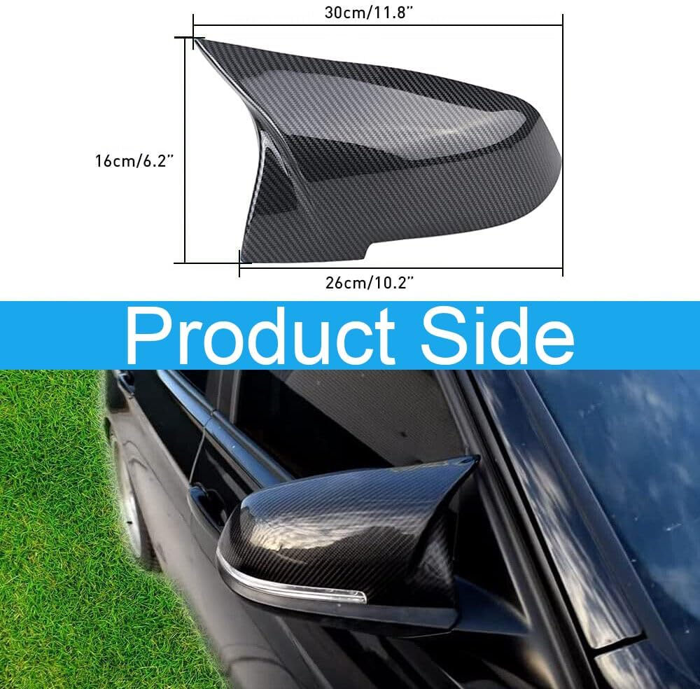 Cubiertas de espejo de puerta, tapas de repuesto para espejo retrovisor compatible con BMW F20 F22 F23 F30 F31 F32 F33 F36 F87 M2 X1 E84 (aspecto de