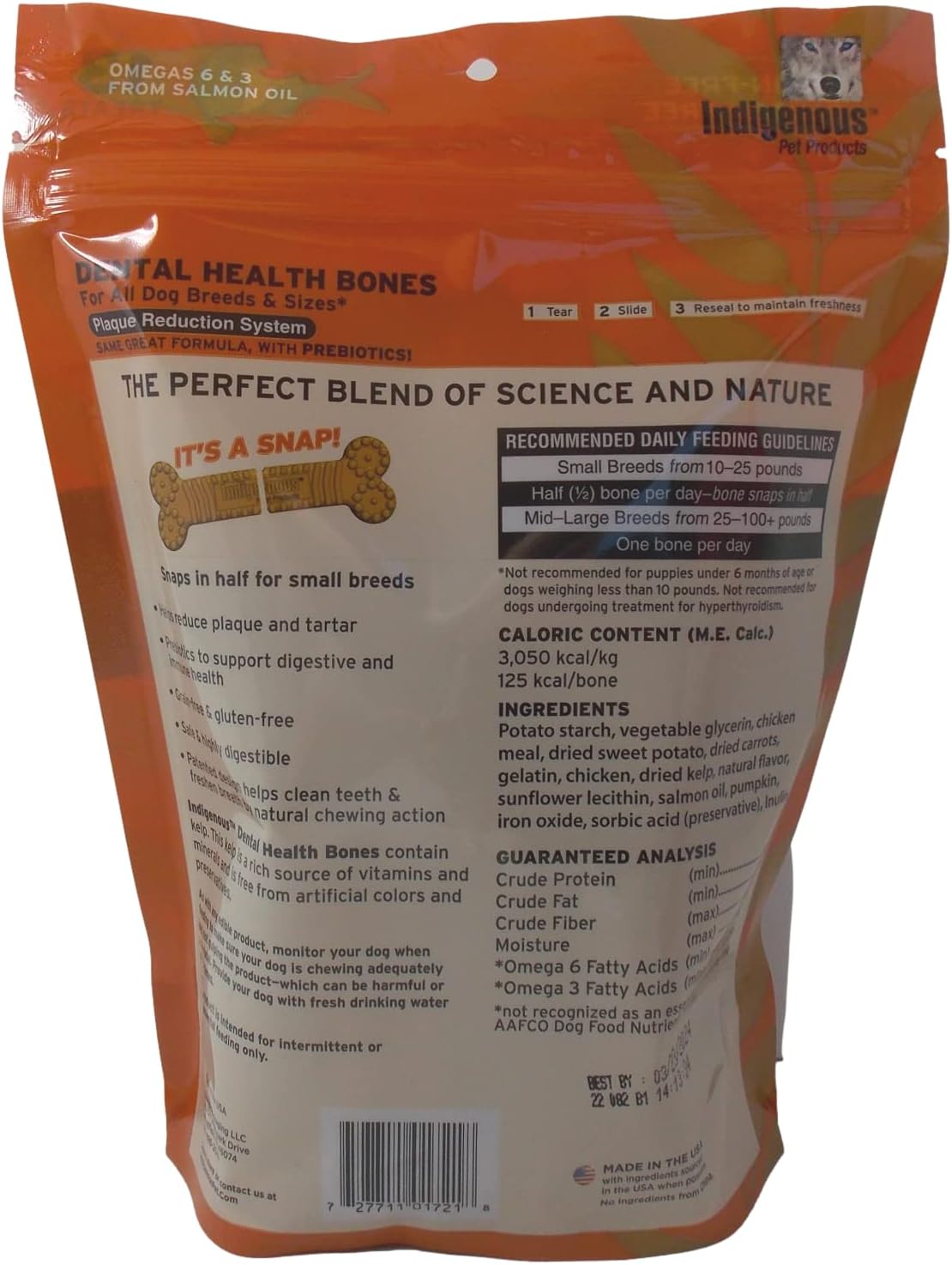 Indigenous Paquete variado de 2 sabores de huesos de salud dental sin granos (1) sabor tocino ahumado y (1) sabor a zanahoria y calabaza, 17 onzas.