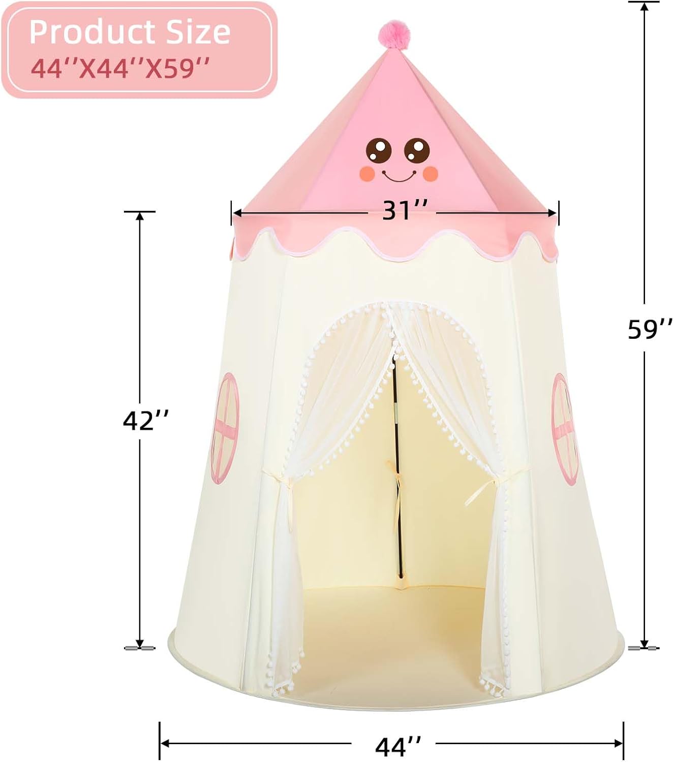 Tiendas de campaña para niños con pancartas, casa de juegos grande de hadas para niños, castillo de princesa, juguetes de regalo para niñas y niños
