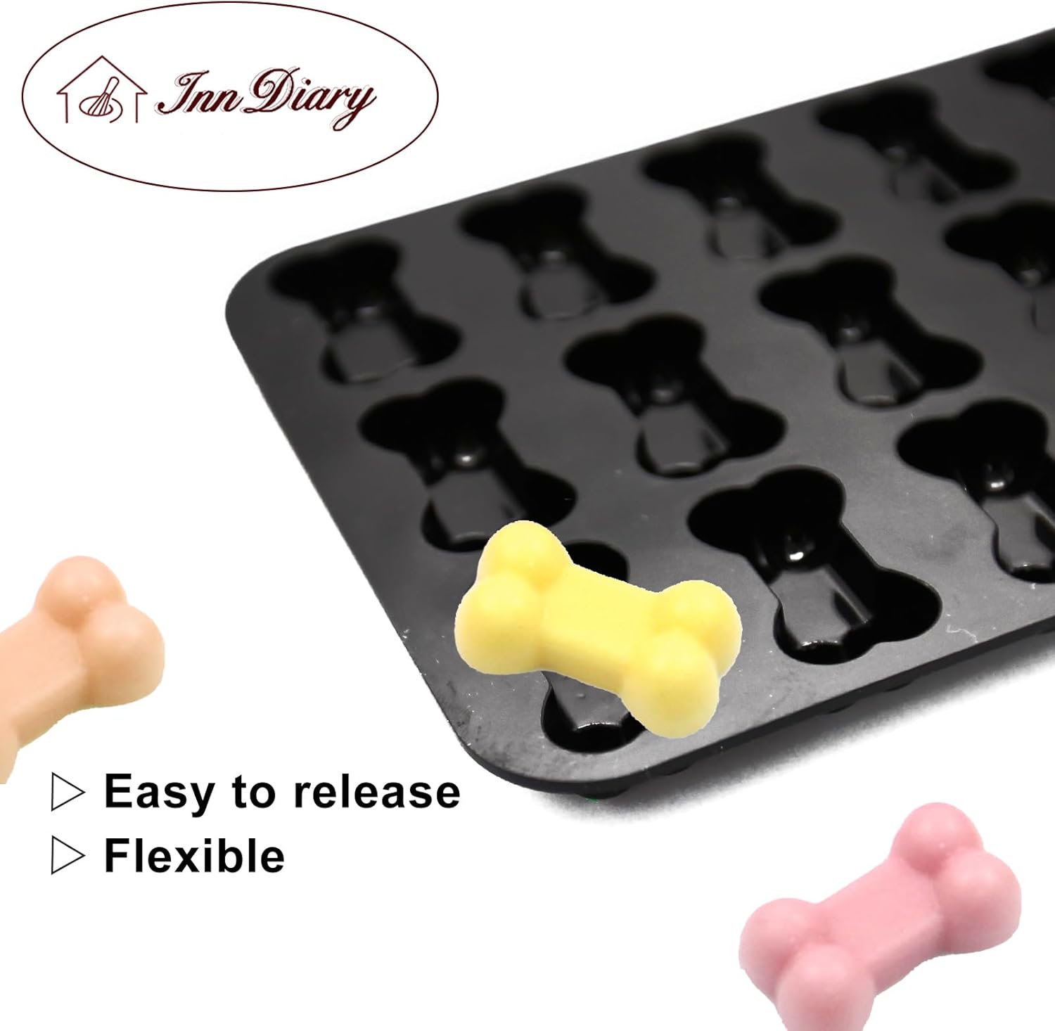 Moldes de silicona para cachorros y perros, moldes antiadherentes para hornear, chocolate, dulces, gelatina, cubitos de hielo, galletas, paquete de 4