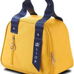 Lior Amplia bolsa de almuerzo aislada para mujeres y hombres, bolsa enfriadora a prueba de fugas para el trabajo, viajes y oficina, lonchera térmica Lior Amplia bolsa de almuerzo aislada para mujeres y hombres, bolsa enfriadora a prueba de fugas para el trabajo, viajes y oficina, lonchera térmica