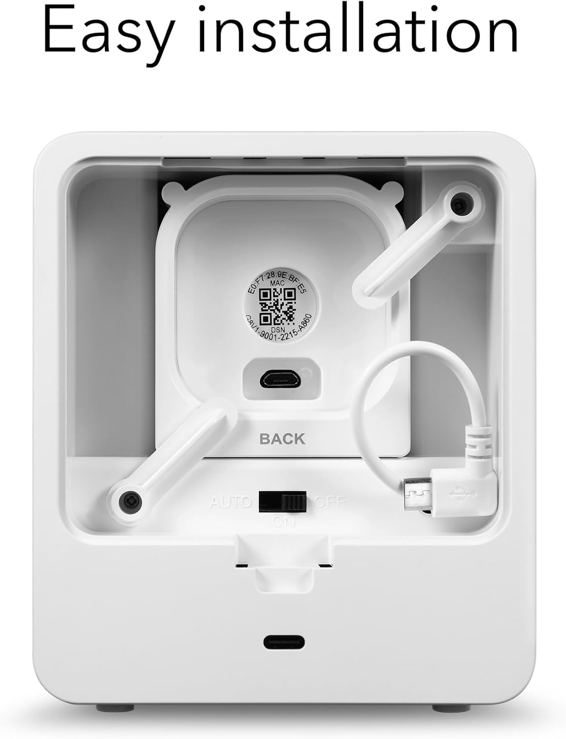 Wasserstein Funda de reloj despertador para cámara Blink Mini  Funda para colocación discreta de la cámara interior Blink Mini (Blink Mini no