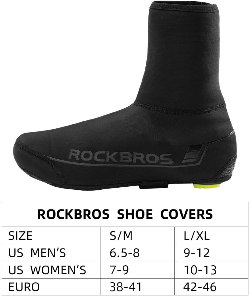 ROCKBROS Fundas para zapatos de ciclismo, cubierta de zapatos de invierno, resistente al agua, térmicas, para bicicleta, a prueba de viento, para
