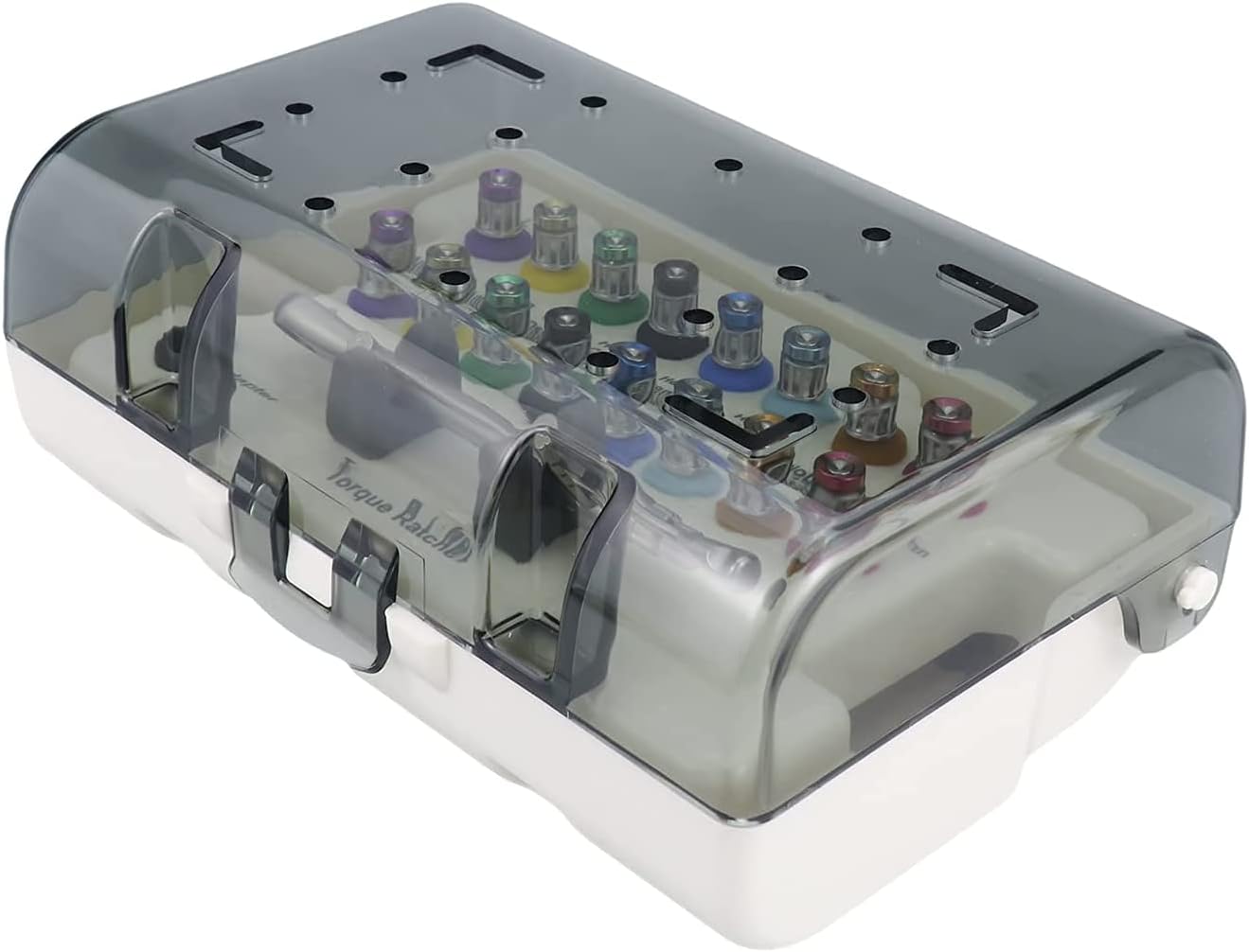 Kit de herramientas de reparación de destornilladores de implante universal global, kit de prótesis colorido, llave dinamométrica, 16 piezas para un