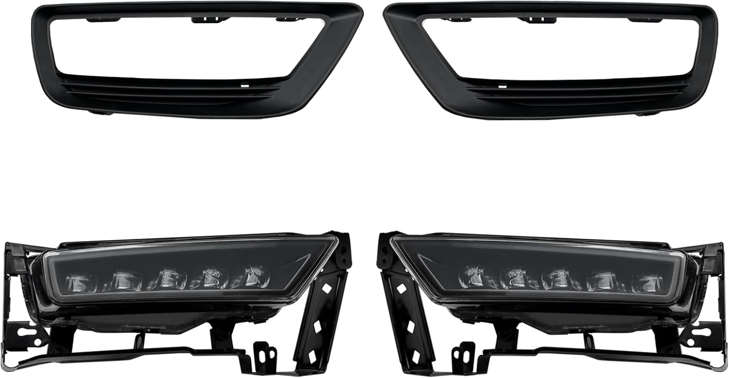 Lámparas LED antiniebla aptas para Honda Accord Sedan 2013, 2014, 2015 (no compatible con híbrido) con interruptor y arnés (lente transparente)