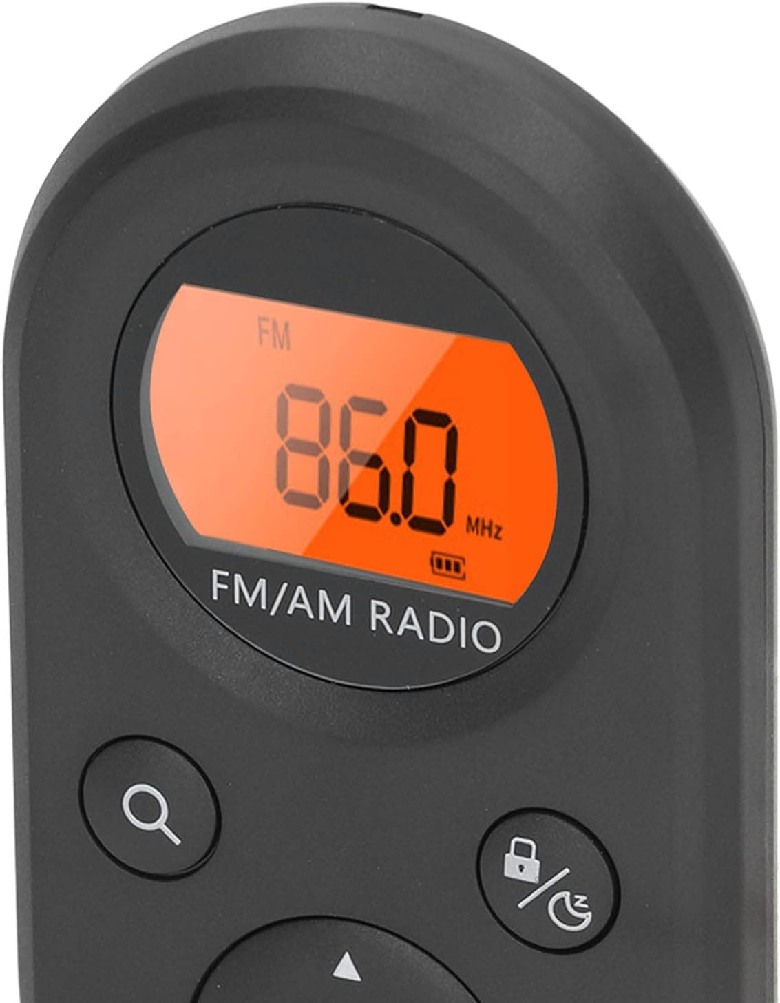 Radio portátil AM FM Mini con retroiluminación y auriculares para exteriores (negro)
