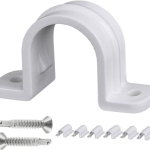 30 abrazaderas de correa de tubo de conducto, abrazaderas de tubo de plástico SCH 1 pulgada, clip de tubo de plástico de dos agujeros, abrazaderas 30 abrazaderas de correa de tubo de conducto, abrazaderas de tubo de plástico SCH 1 pulgada, clip de tubo de plástico de dos agujeros, abrazaderas