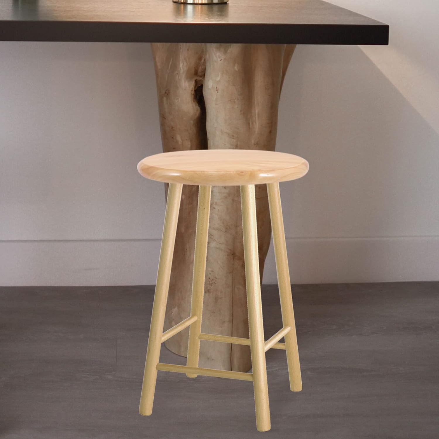 DOITOOL Taburete de madera para sillas de bar, 2 piezas de repuesto de asiento de taburete de bar de madera, asiento redondo de 12 pulgadas, asiento