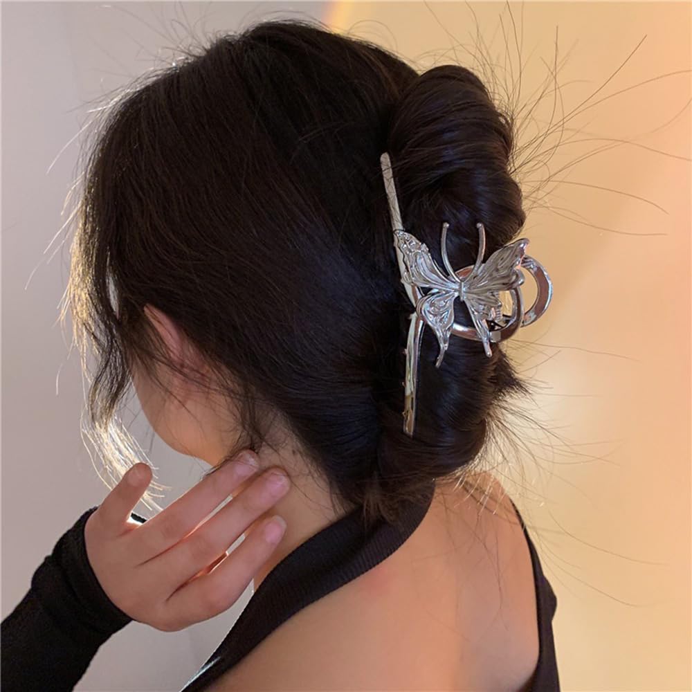 Pinzas para el cabello de mariposa, pinzas grandes para el cabello, pinzas de sujeción fuerte para cabello fino o grueso, pinzas de agarre para el