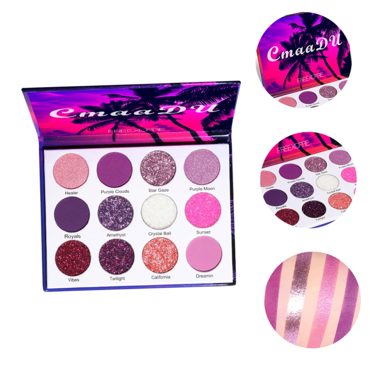FOMIYES 1 caja paleta de sombra de ojos paleta de maquillaje bandeja de metal brillo sombra de ojos cosméticos paleta de sombra de ojos sombra de